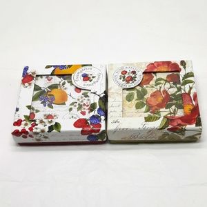 Vintage German Coasters 2 Pack Floral 4 x 4